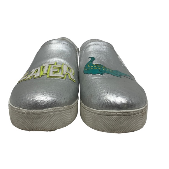 Circus by Sam Edelman Silver Alligator “Later” Slip-Ons Women’s Casual Sneakers - Picture 7 of 9